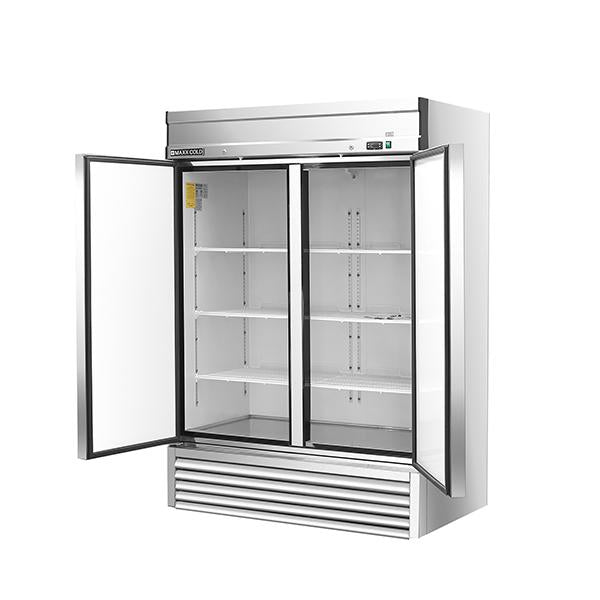 MXSR-49FDHC Maxx Cold Double Door, Solid Door Reach-In Refrigerator, Bottom Mount, 49 Cu ft