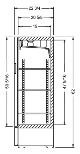 Excellence Industries VR-12HC 25 5/8" Heavy Duty Upright Glass Door Merchandiser, 12 Cu Ft.
