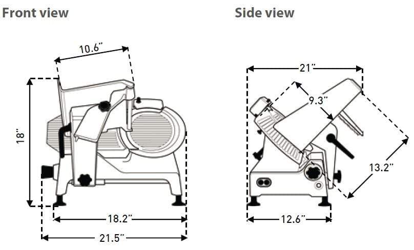 Pro-Cut KDS-12 Meat & Deli Slicer 12" Blade, 1/3 HP