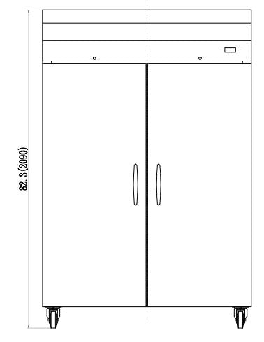 IKON IT56R Double Door Refrigerator Top Mount, 53.9" Wide, 42.5 Cu. Ft.