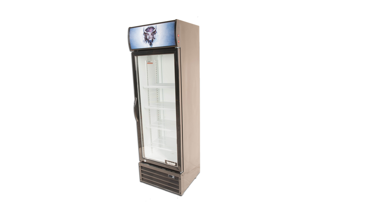Bison BGM-8 1 Glass Door Reach-in Refrigerator, 8.7 cu. ft.