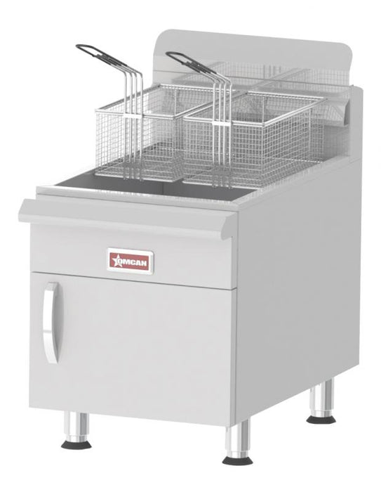 Omcan CE-CN-UR-CF30-NG Commercial Countertop Natural Gas Fryer with 53,000 BTU and 30 lb. Oil Capacity, item 43088