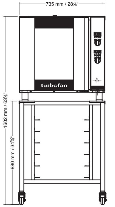 Moffat E32D5 Turbofan Full Size Sheet Pan Digital Electric Convection Oven
