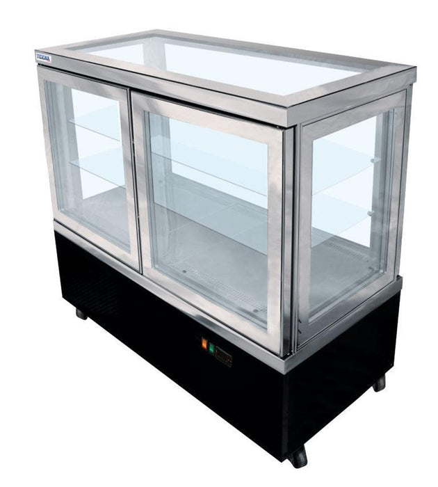 Tekna CIELO132-5 52" Refrigerated Display Case, All Glass, 14 Cu. Ft
