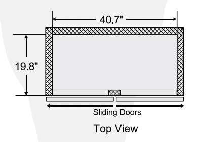 Bison BGM-35-SD 2 Glass Door Reach-in Refrigerator, 35 cu. ft.
