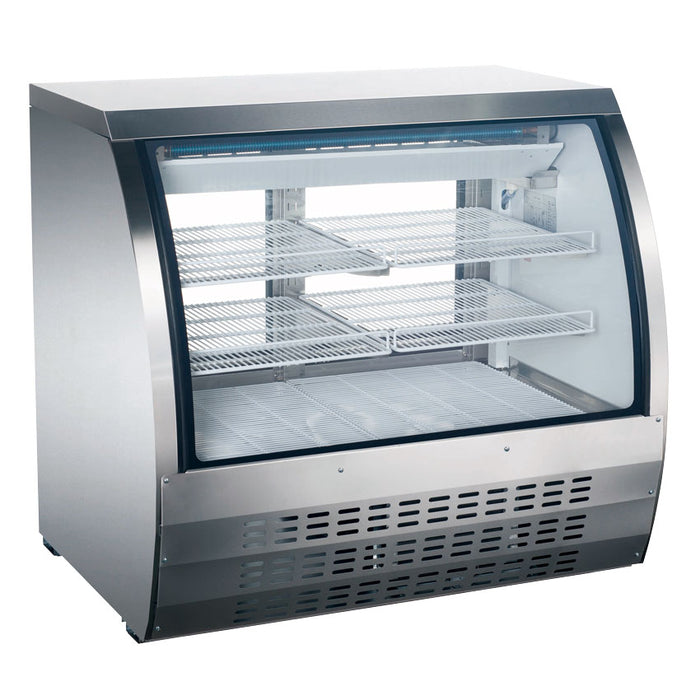 Omcan RS-CN-0092-S 36-inch Refrigerated Floor Showcase with Stainless Steel Exterior, item 50084