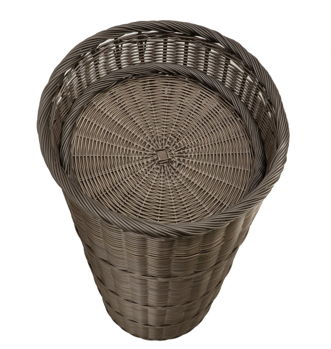 Omcan Round Brown Tapered Basket with Round Tray, item 41770
