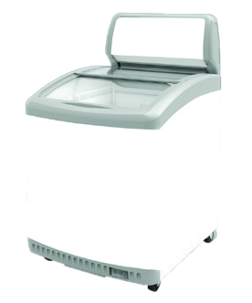 Excellence Industries MC-2HC 24 5/8" Curved Mini Display Freezer, 4.8 Cu Ft.