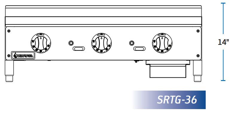 Sierra SRTG-36 Thermostatic Griddle