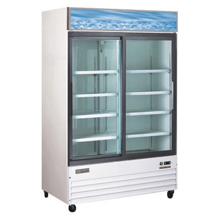 Omcan RE-CN-0045-HC 53-inch 2-Door Sliding Glass Refrigerator, item 50032