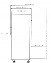 Dukers D55AR-GS2 Top Mount Glass 2-Door Commercial Reach-in Refrigerator, 55.125" Wide