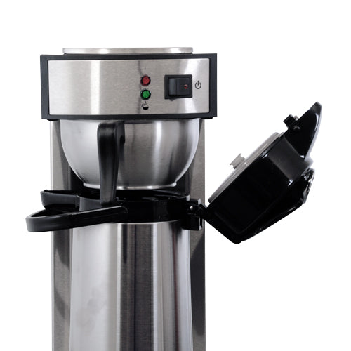 Omcan CM-TW-0002-A Stainless Steel Coffee Maker with 2-Liter Air Pot capacity, item 44314