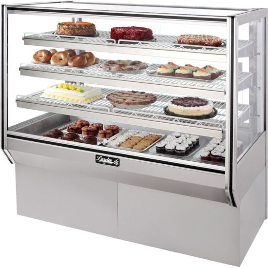 Leader Refrigeration NHBK77-D 77" Dry Non-Refrigerated High Bakery Display Case with 2 Doors and 3 Shelves