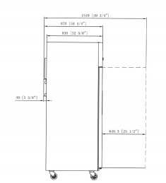 Dukers D83R-GS3 Bottom Mount Glass 3-Door Commercial Reach-in Refrigerator, 82.625" Wide