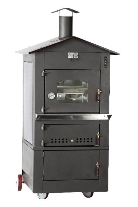 Omcan WO-IT-0620-L 31-inch Wood Burning Oven with Indirect Combustion Chamber and 24″ x 31″ Chamber Dimension, item 43650