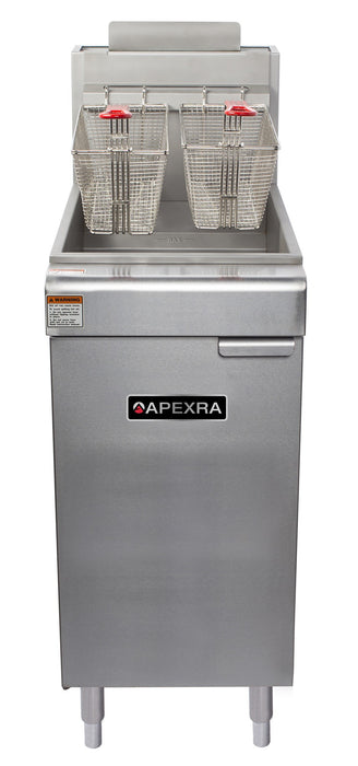 Apexra APX4-50LP 50lb Capacity Gas Deep Fryer, 4 Tube, 120,000 BTU, Liquid Propane - RestaurantStock.com