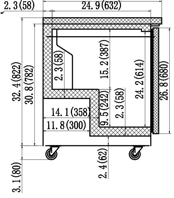 IKON IUC48R Undercounter Refrigerator, 48.2" Wide, 10.1 Cu. Ft.