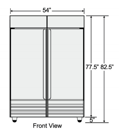 Spartan STF-47 47" 2 Door Reach-In Freezer, 48.0 cu. ft.