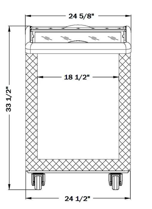 Excellence Industries MC-2HC 24 5/8" Curved Mini Display Freezer, 4.8 Cu Ft.