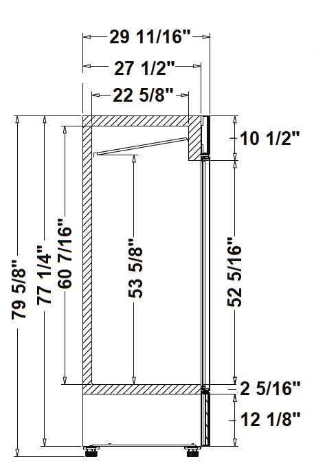 Excellence Industries VF-23HC 29 7/8" Heavy Duty Upright Freezer, 24 Cu Ft.