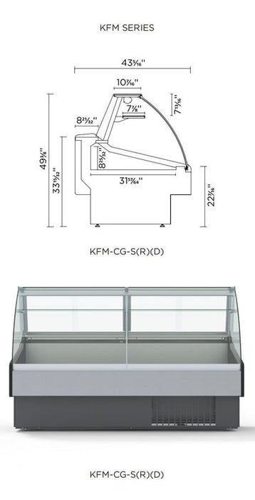 Hydra-Kool KFM-CG-120-S Fresh Meat Curved Glass Deli Case