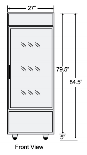 Spartan SGF-26 26" 1 Door Reach-In Freezer, 13.0 cu. ft.