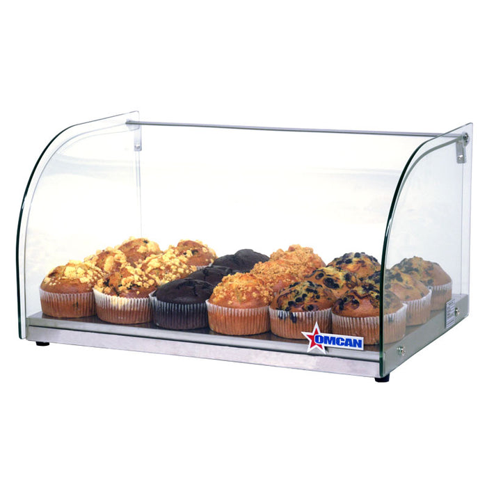 Omcan 22-inch Countertop Food Display Case with Curved Front Glass and 25 L capacity, item 44370