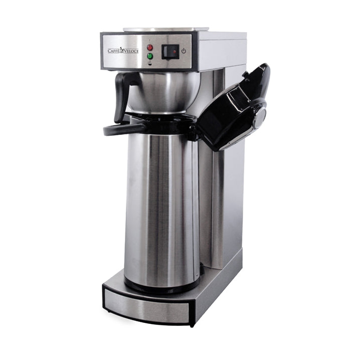 Omcan CM-TW-0002-A Stainless Steel Coffee Maker with 2-Liter Air Pot capacity, item 44314