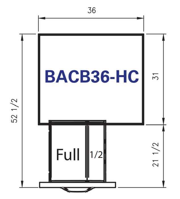 Blue Air BACB36-HC 2 Drawers Chef Base 36", Flat Top, R-290 Refrigerant