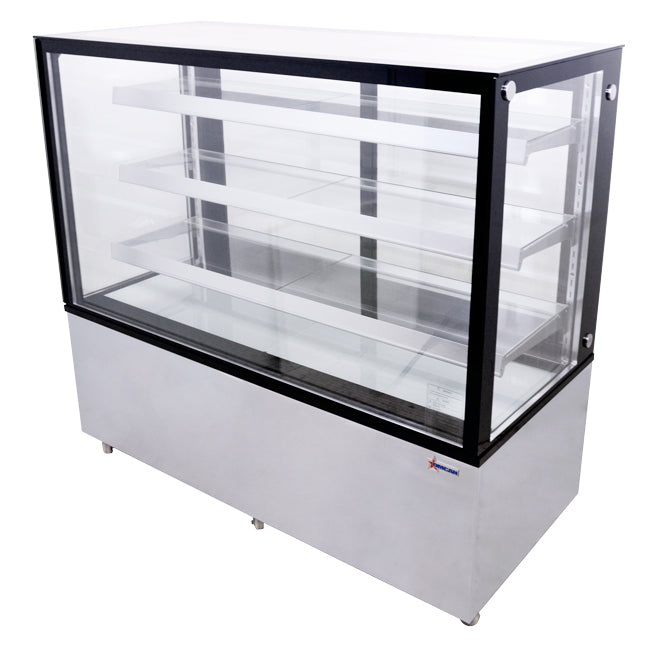 Omcan RS-CN-0471-S 60-inch Square Glass Floor Refrigerated Display Case, item 44384