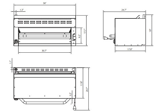 IKON ISB-36 36" Salamander Broiler