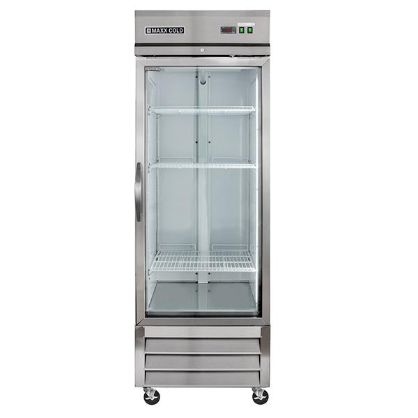 MXCR-23GDHC Maxx Cold Single Door, Glass Door Reach-In Refrigerator, Bottom Mount, 23 Cu ft