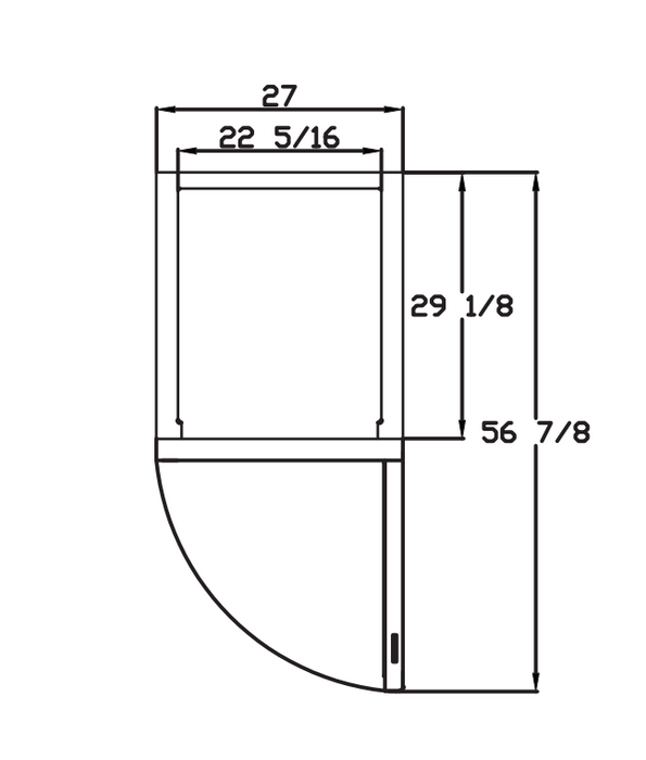 Blue Air BKGM23-HC 1 Glass Door Merchandiser Refrigerator, Swing Door, 23 Cu. Ft.