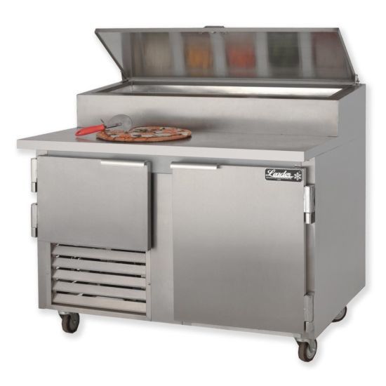 Leader Refrigeration ESPT60-MT 60" Pizza Table Marble Top, 1 1/2 Doors and 2 Shelves