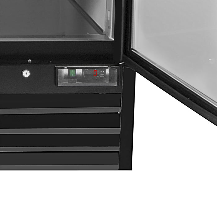 MXM3-72RBHC Maxx Cold Triple Door, Glass Door Refrigerator Merchandiser, Black, 72 Cu ft