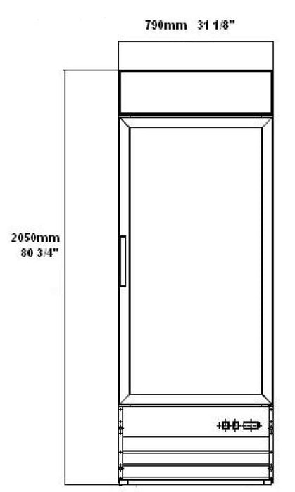 SABA SM-23F 31" One Glass Door Merchandiser Freezer, 23 Cu. Ft.