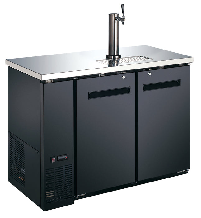 Omcan BB-CN-0012-DH 49-inch Solid Door Back Bar Cooler With Beer Dispenser with One Tap and 11.8 cu. ft. capacity, item 50063