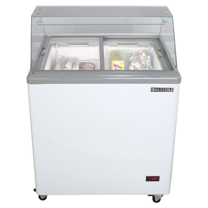 MXDC-4 Maxx Cold 4-Tub Ice Cream Dipping Cabinet, White