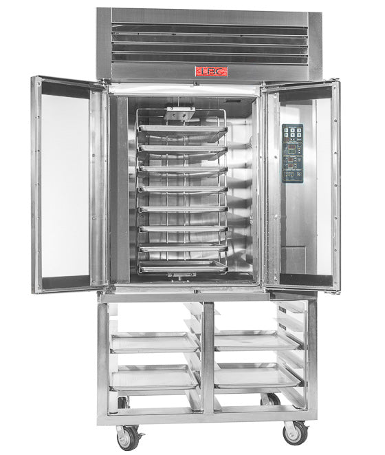 LBC LMO-G10-N-S Mini Rotating 10 Pan Rack Oven, stand with 12 Pan Slides and Swivel Castors, NG