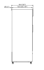 Dukers DSM-40SR Commercial Glass Sliding 2-Door Merchandiser Refrigerator in Black, 47.25" Wide