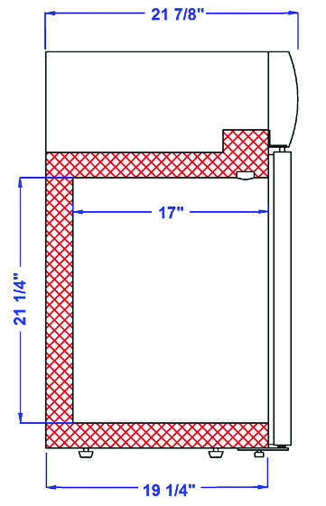 Excellence Industries CTF-4HCMS 24" Countertop Freezer with Merchandising Sign, 4.2 Cu Ft.