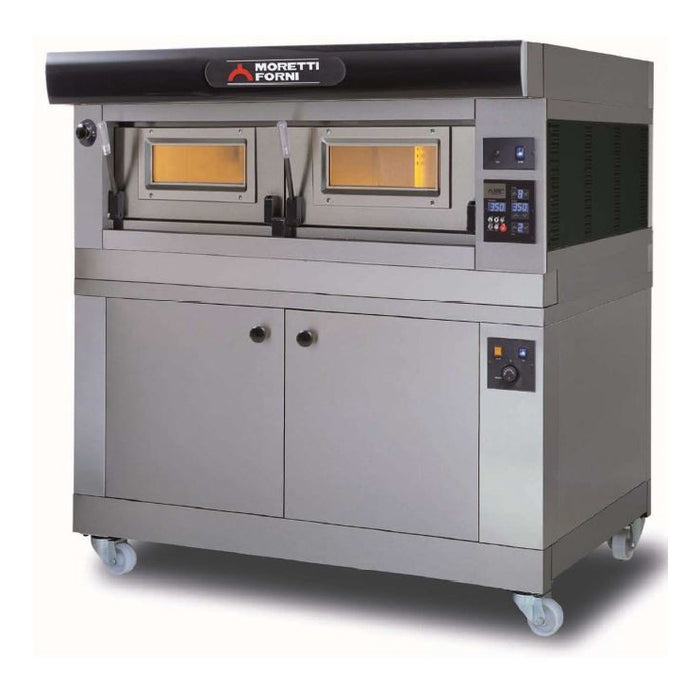 Moretti Forni P120E A1PAS 1 Deck Electric Bakery Oven with proofer base, 49" x 26" x 7" Deck Measurement
