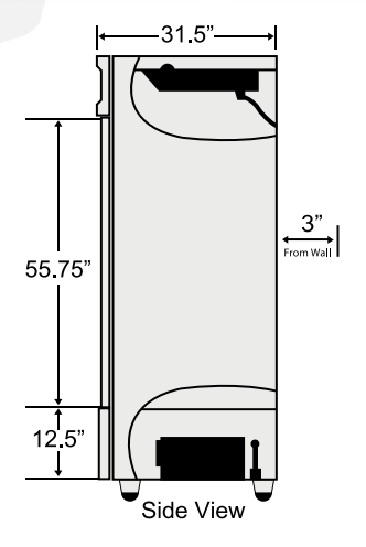 Bison BRR-46 2 Door Stainless Reach-in Refrigerator, 46.0 cu. ft.
