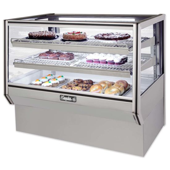 Leader Refrigeration NCBK77-D 77" Dry Non-Refrigerated Counter Bakery Display Case with 2 Doors and 2 Shelves