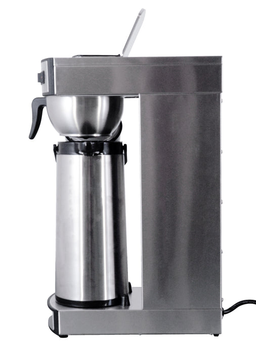 Omcan CM-TW-0002-A Stainless Steel Coffee Maker with 2-Liter Air Pot capacity, item 44314