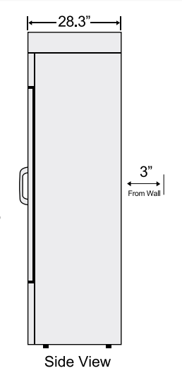 Bison BGM-53 3 Glass Door Reach-in Refrigerator, 53 cu. ft.