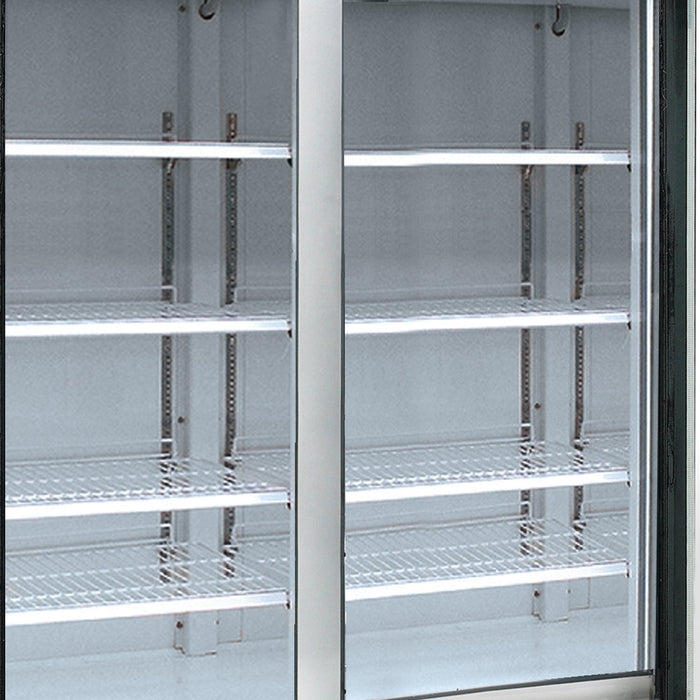 MXM2-48FBHC Maxx Cold Double Door, Glass Door Freezer Merchandiser, Black, 48 Cu ft