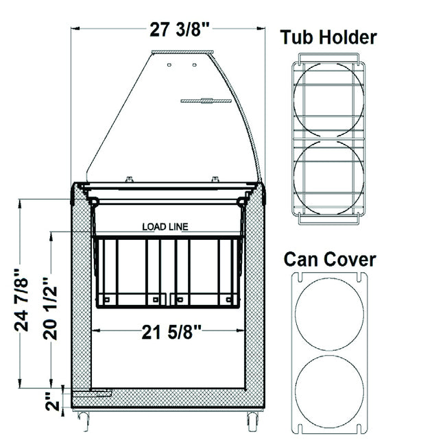 Excellence Industries HBD-6HC 43 1/2" Ice Cream Dipping Cabinet with LED, 11.1 Cu Ft.