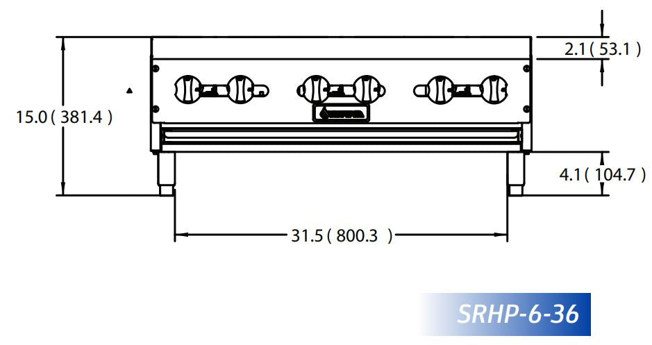 Sierra SRHP-6-36 Countertop Hot Plates