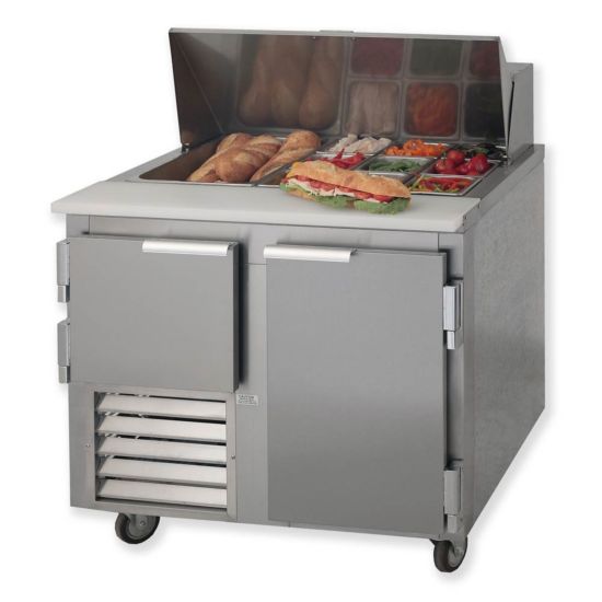 Leader Refrigeration LM36 36" Sandwich Prep Table Cooler,  1 1/2 Door and 1 Shelf